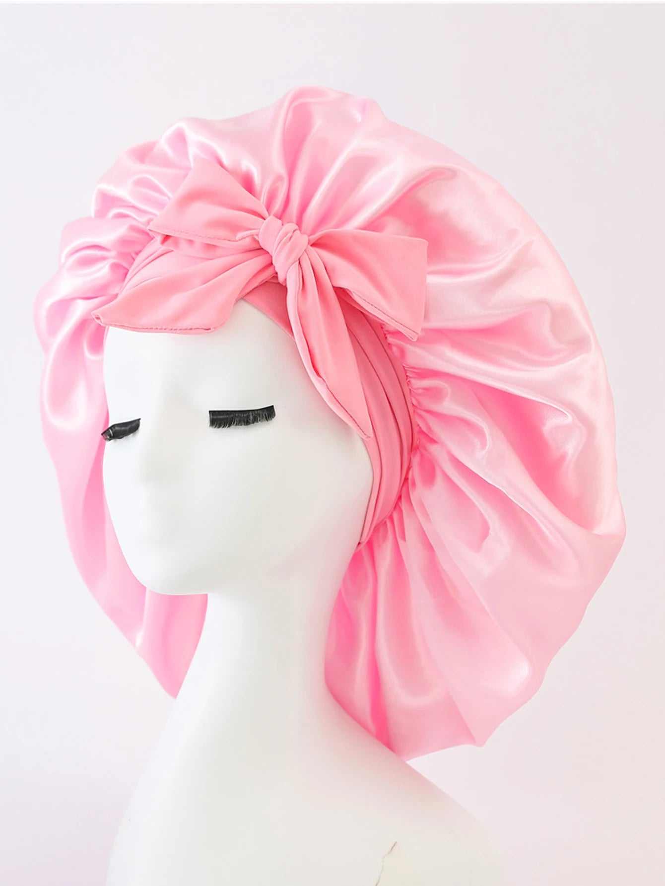 Satin Sleep Bonnet — Overnight Frizz & Curl Protection with Tie Band | Free UK Delivery