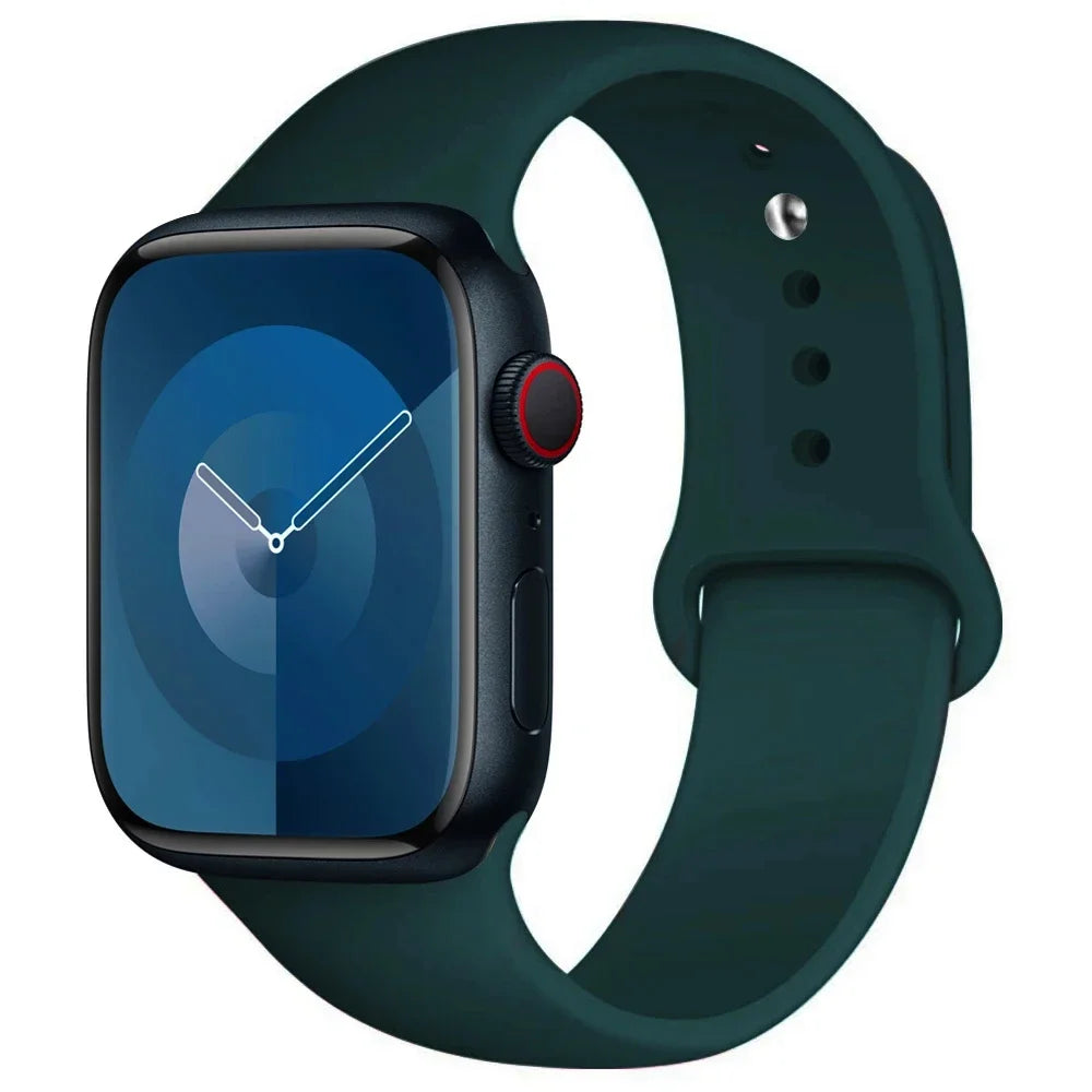 Silicone Apple Watch Band — All Series Compatible 38mm to 49mm | Free UK Delivery