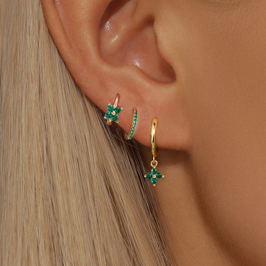 Flower Drop Earring Set