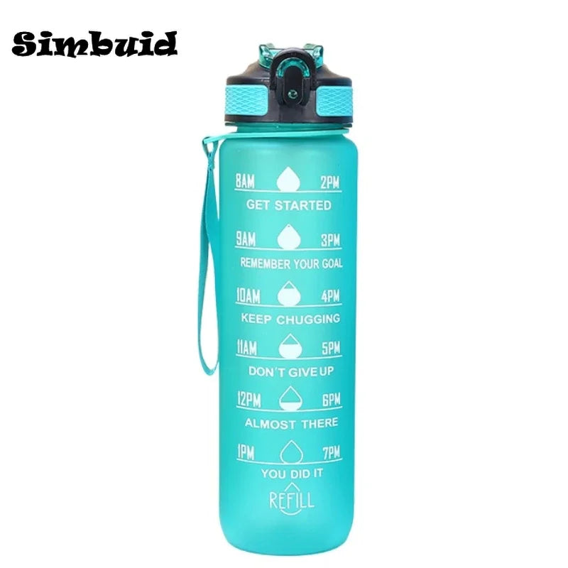 1000ml Gradient Water Bottle — Leak-Proof Straw Lid for Gym, Cycling & Travel | Free UK Delivery