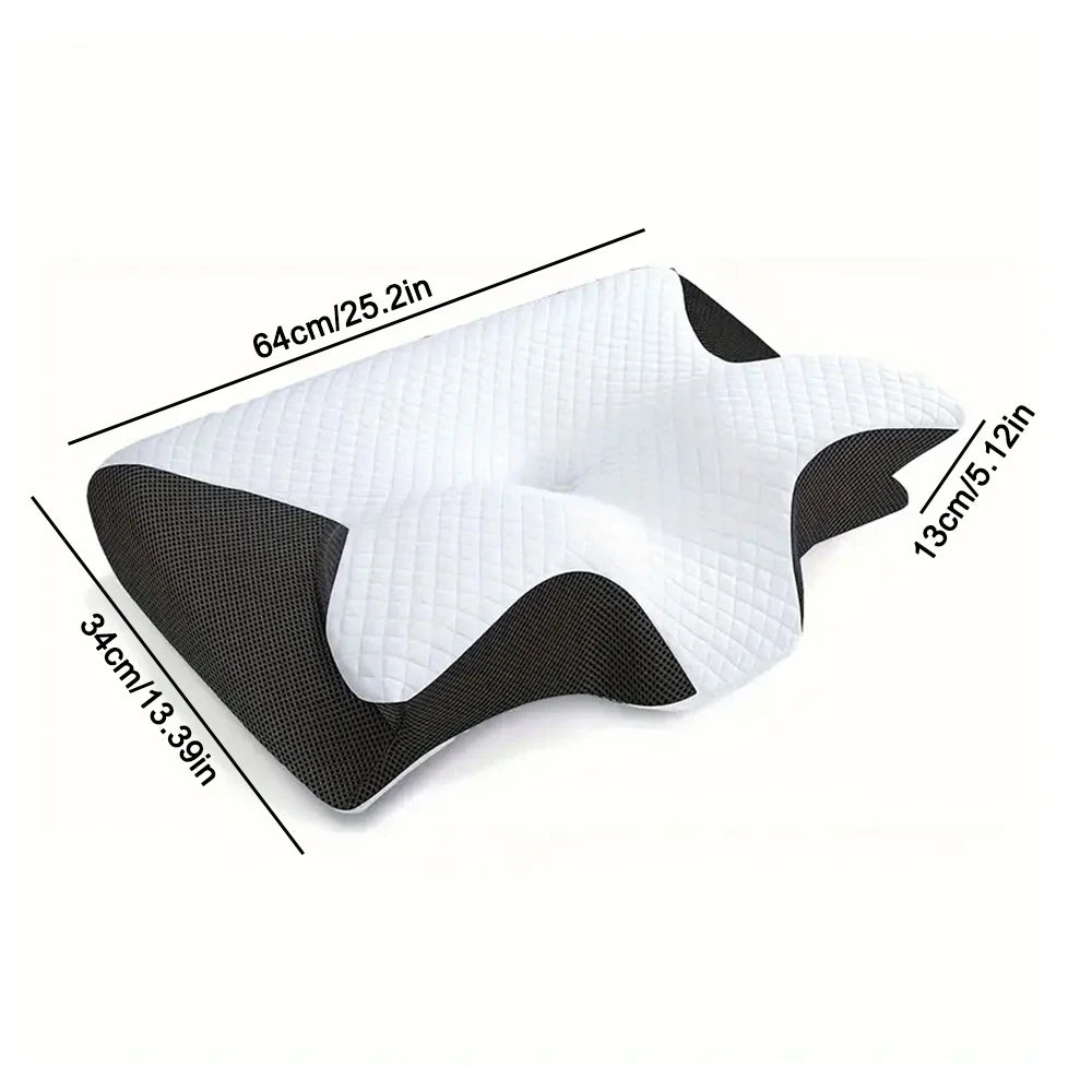 Ergonomic Contour Neck Pillow — Support for Side, Back & Stomach Sleepers | Free UK Delivery