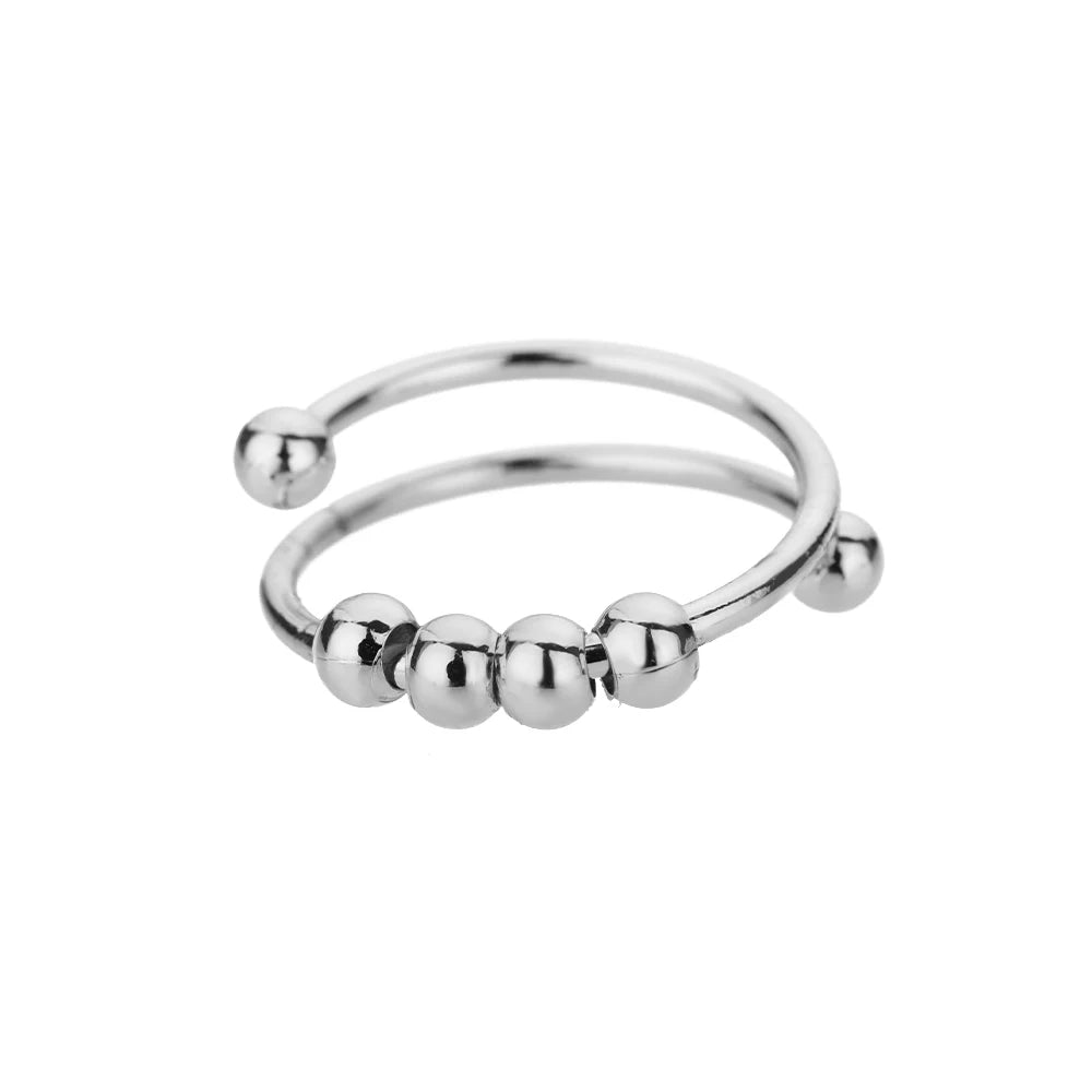 Anxiety Spinner Ring — Adjustable Rotating Bead Stress Relief Ring | Free UK Delivery