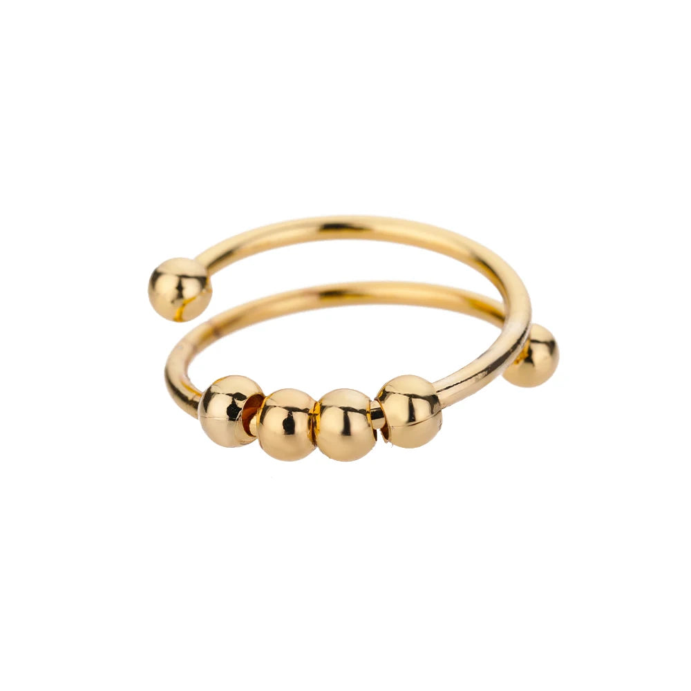 Anxiety Spinner Ring — Adjustable Rotating Bead Stress Relief Ring | Free UK Delivery