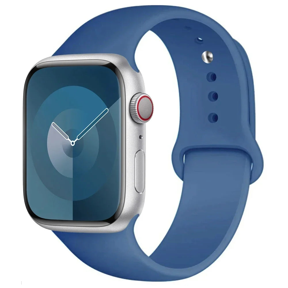 Silicone Apple Watch Band — All Series Compatible 38mm to 49mm | Free UK Delivery