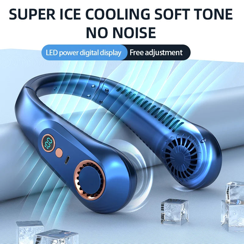 Bladeless Neck Fan — Hands-Free Cooling for Festivals, Commutes & Outdoors | Free UK Delivery