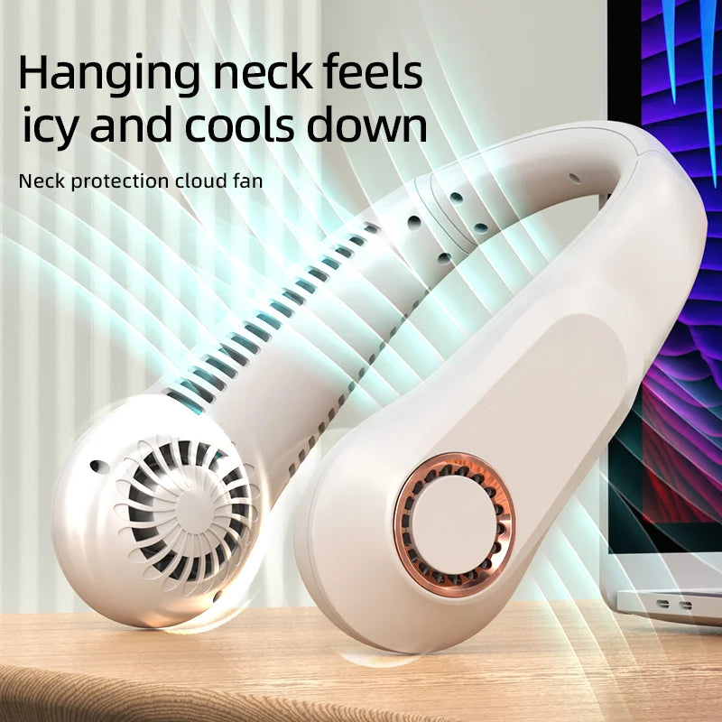 Bladeless Neck Fan — Hands-Free Cooling for Festivals, Commutes & Outdoors | Free UK Delivery
