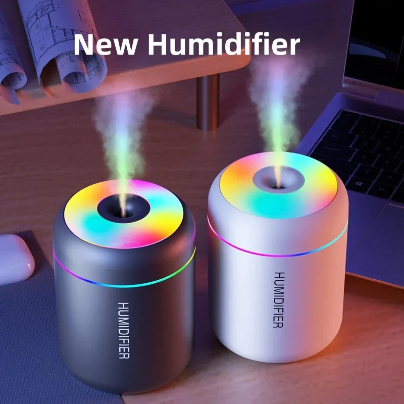 Mini Aromatherapy Diffuser & Humidifier — USB LED Mist Maker for Home, Bedroom & Car