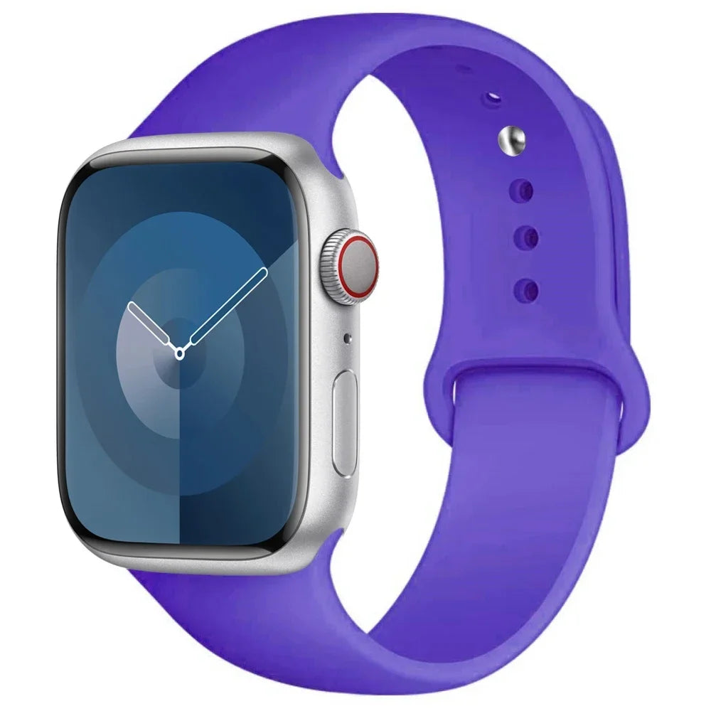 Silicone Apple Watch Band — All Series Compatible 38mm to 49mm | Free UK Delivery