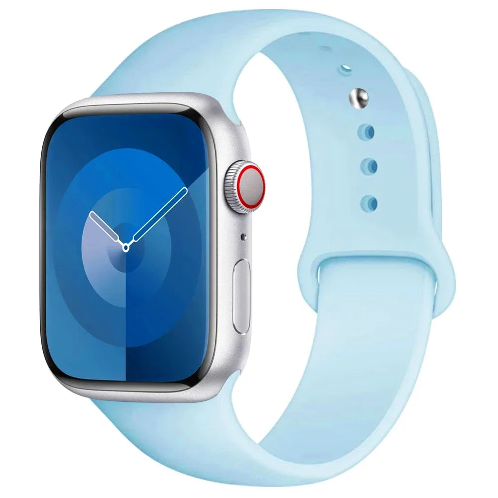 Silicone Apple Watch Band — All Series Compatible 38mm to 49mm | Free UK Delivery