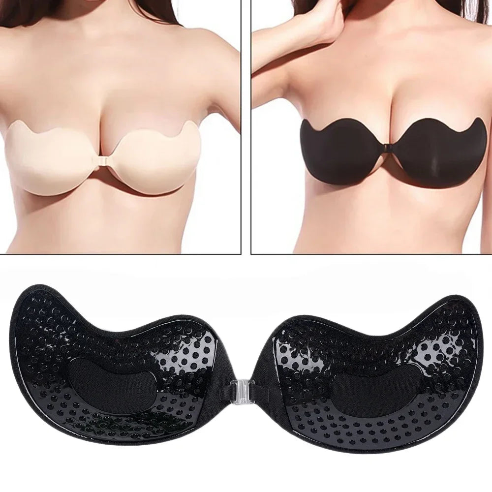 Invisible Self-Adhesive Push Up Bra — Backless Strapless Silicone Bralette | Free UK Delivery