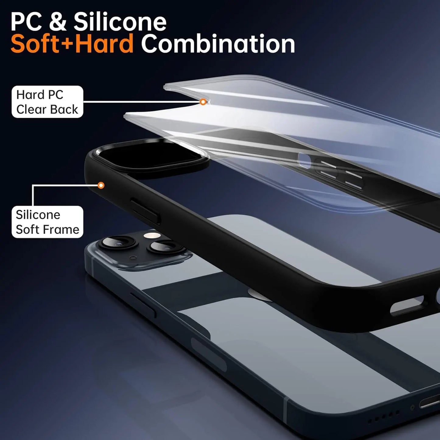 Clear Shockproof iPhone Case — Silicone Bumper, All Models | Free UK Delivery