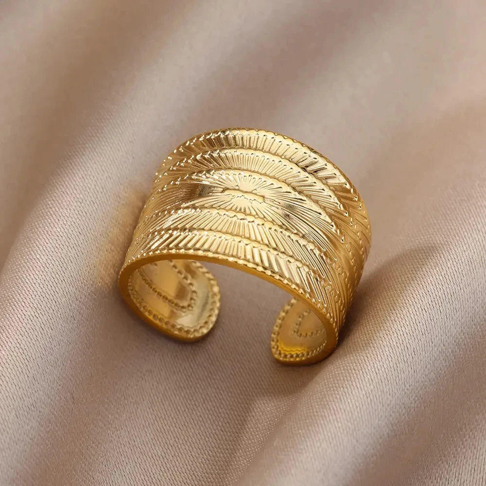 316L Stainless Steel Gold Ring — Never Fade Luxury Couples Ring | Free UK Delivery