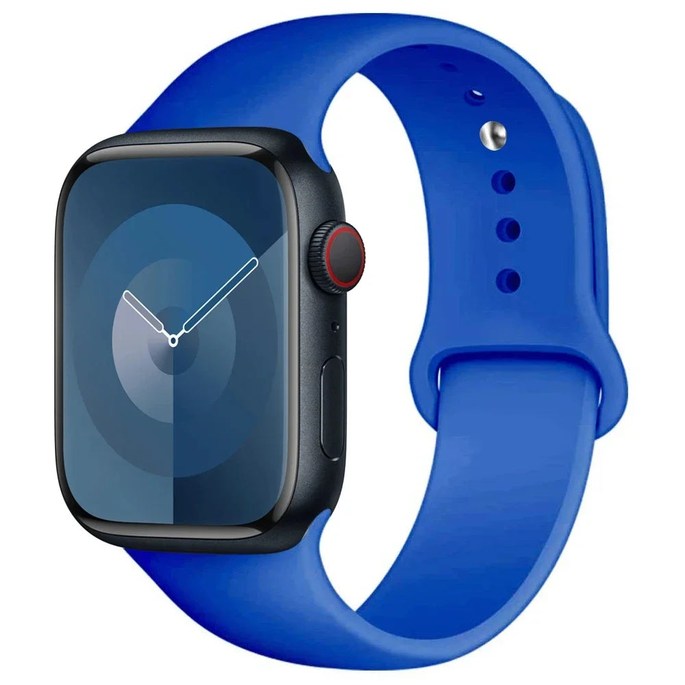 Silicone Apple Watch Band — All Series Compatible 38mm to 49mm | Free UK Delivery