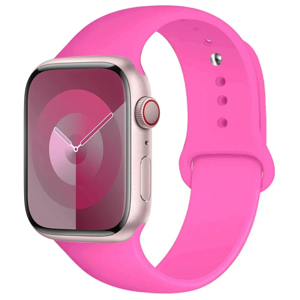 Silicone Apple Watch Band — All Series Compatible 38mm to 49mm | Free UK Delivery