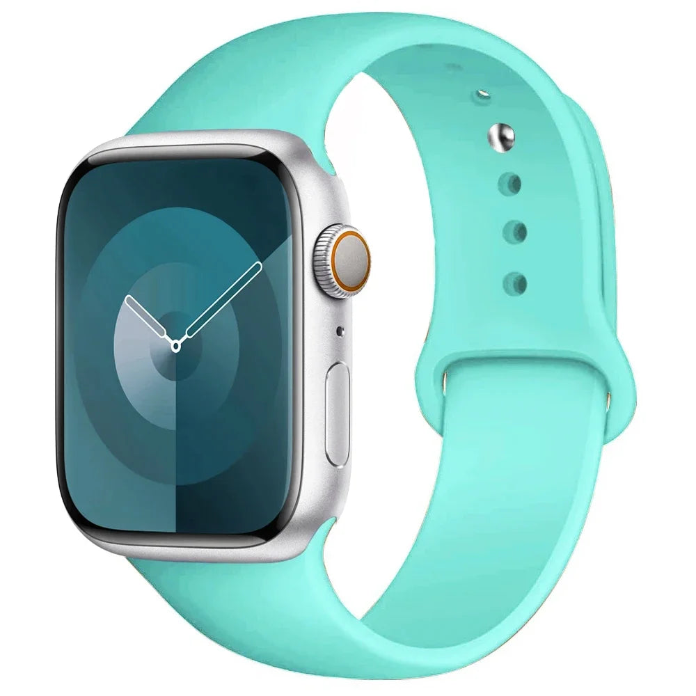 Silicone Apple Watch Band — All Series Compatible 38mm to 49mm | Free UK Delivery