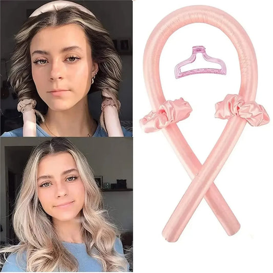Heatless Curling Rod — Overnight Silk Ribbon Curler for No-Heat Waves & Curls | Free UK Delivery