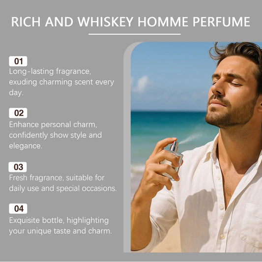 Rich Whiskey Fragrance — Long-Lasting Men's Perfume 50ml | Free UK Delivery