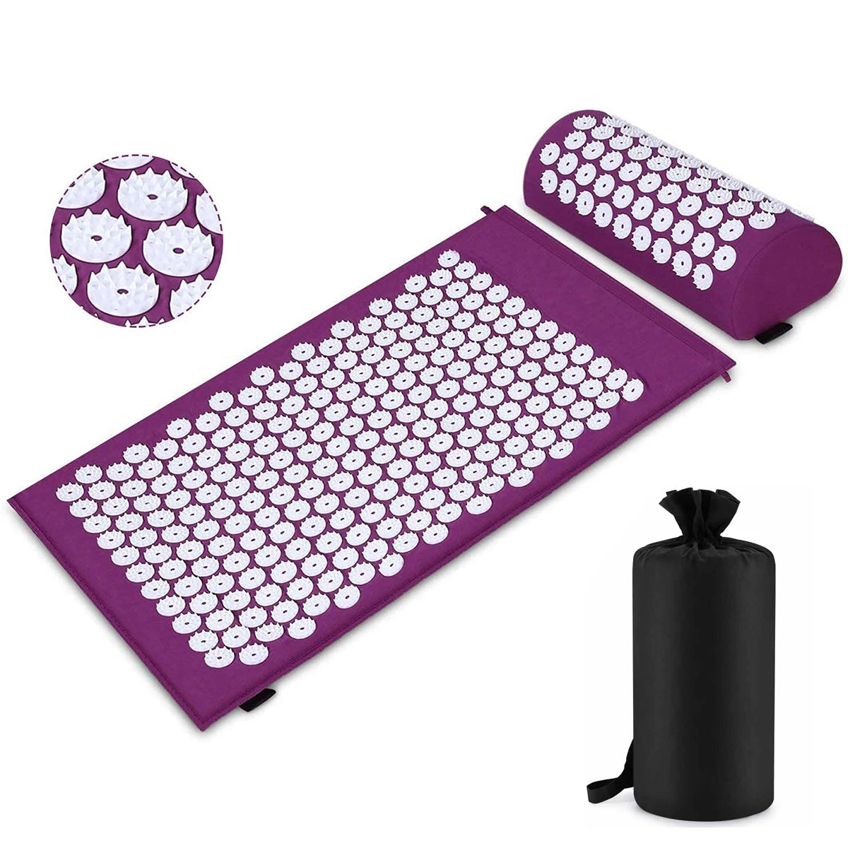 Acupressure Mat & Pillow Set — Back Pain, Neck Tension & Stress Relief | Free UK Delivery