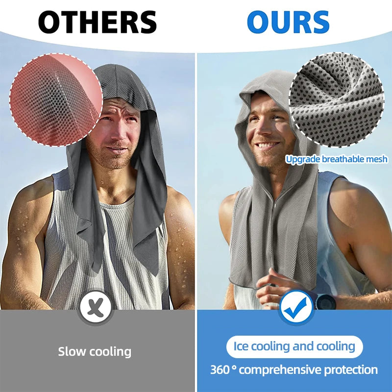 Cooling Hoodie Towel — Instant Cold Evaporative Technology for Sports & Summer | Free UK Delivery