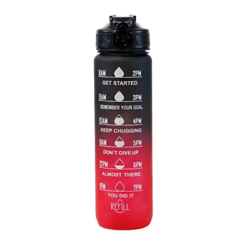 1000ml Gradient Water Bottle — Leak-Proof Straw Lid for Gym, Cycling & Travel | Free UK Delivery