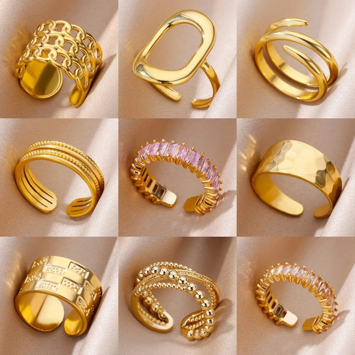 316L Stainless Steel Gold Ring — Never Fade Luxury Couples Ring | Free UK Delivery