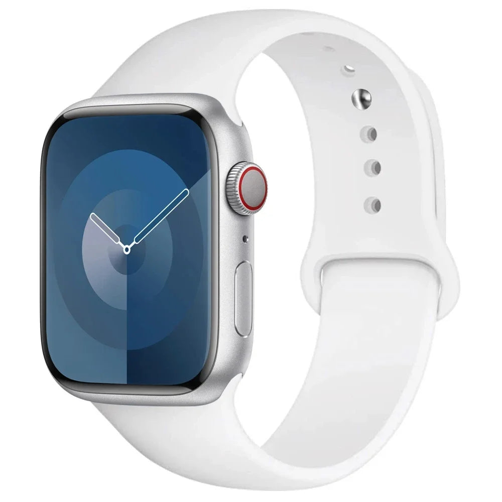 Silicone Apple Watch Band — All Series Compatible 38mm to 49mm | Free UK Delivery