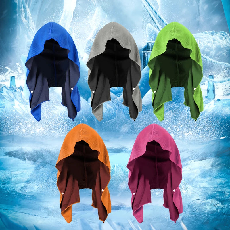 Cooling Hoodie Towel — Instant Cold Evaporative Technology for Sports & Summer | Free UK Delivery