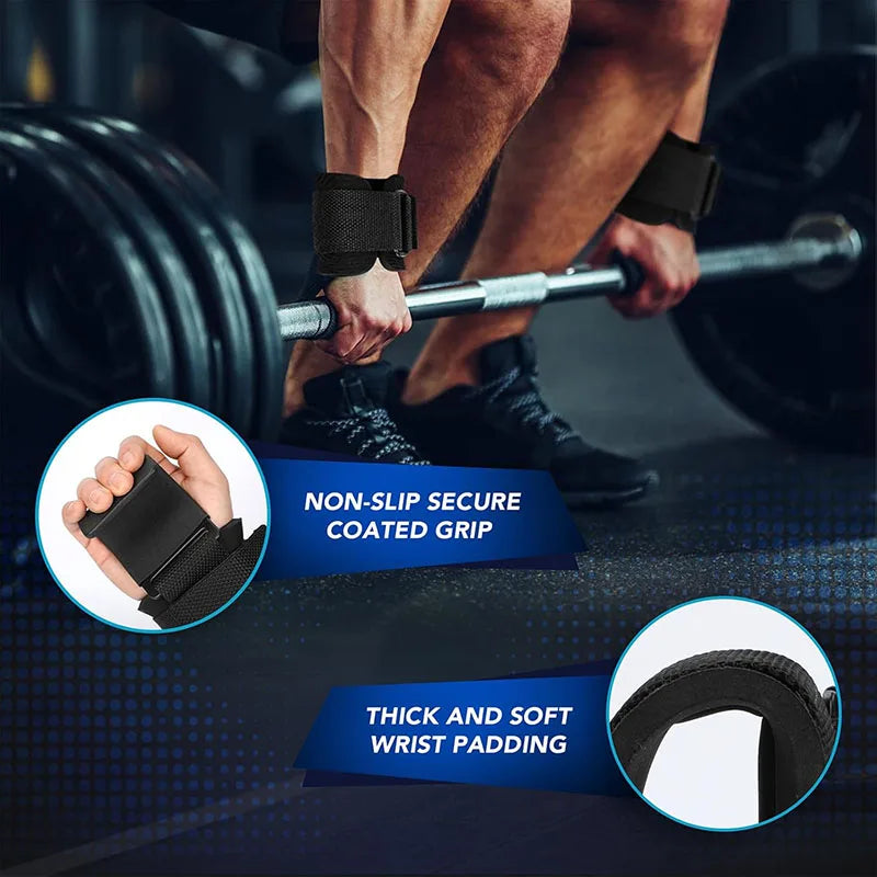 Weight Lifting Hook Grips & Wrist Wraps — Deadlift & Pull-Up Straps | Free UK Delivery