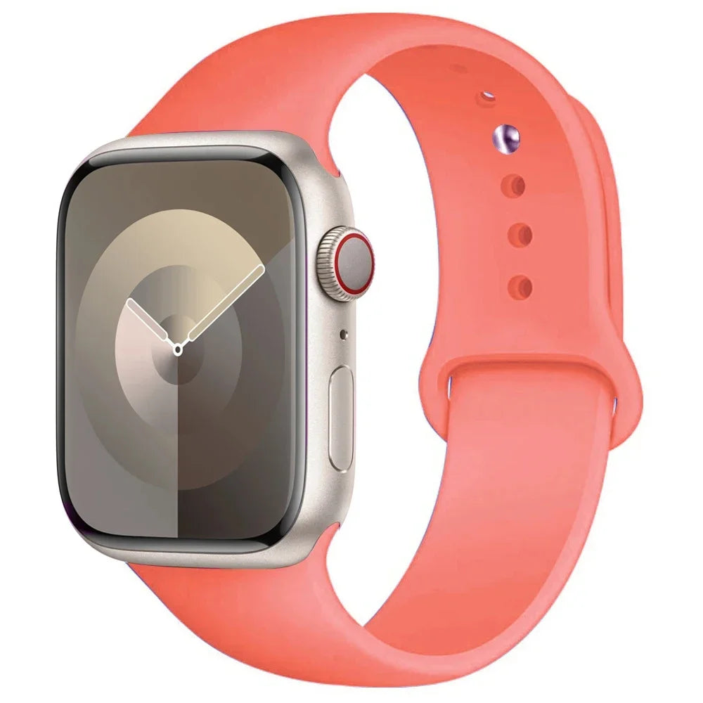 Silicone Apple Watch Band — All Series Compatible 38mm to 49mm | Free UK Delivery