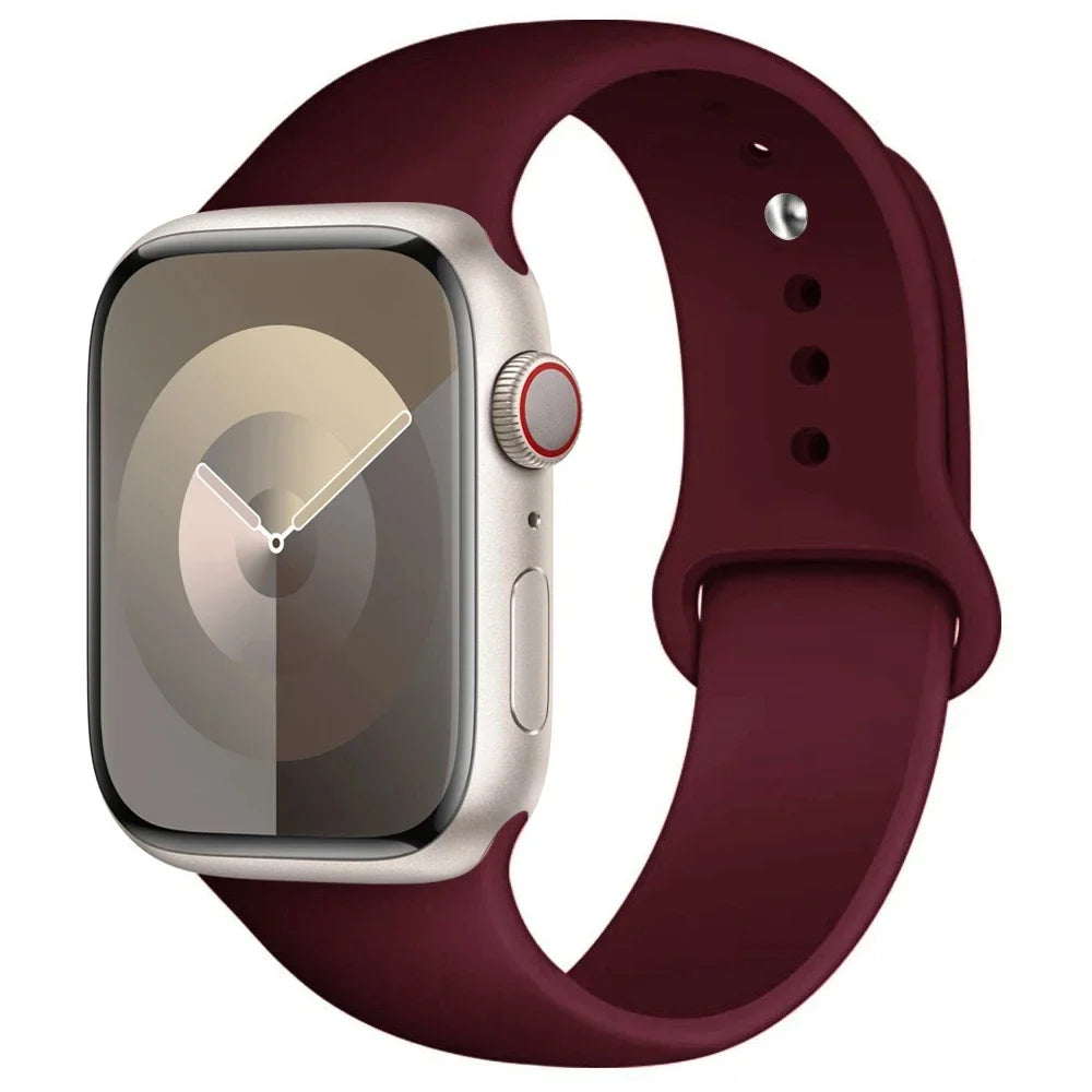 Silicone Apple Watch Band — All Series Compatible 38mm to 49mm | Free UK Delivery