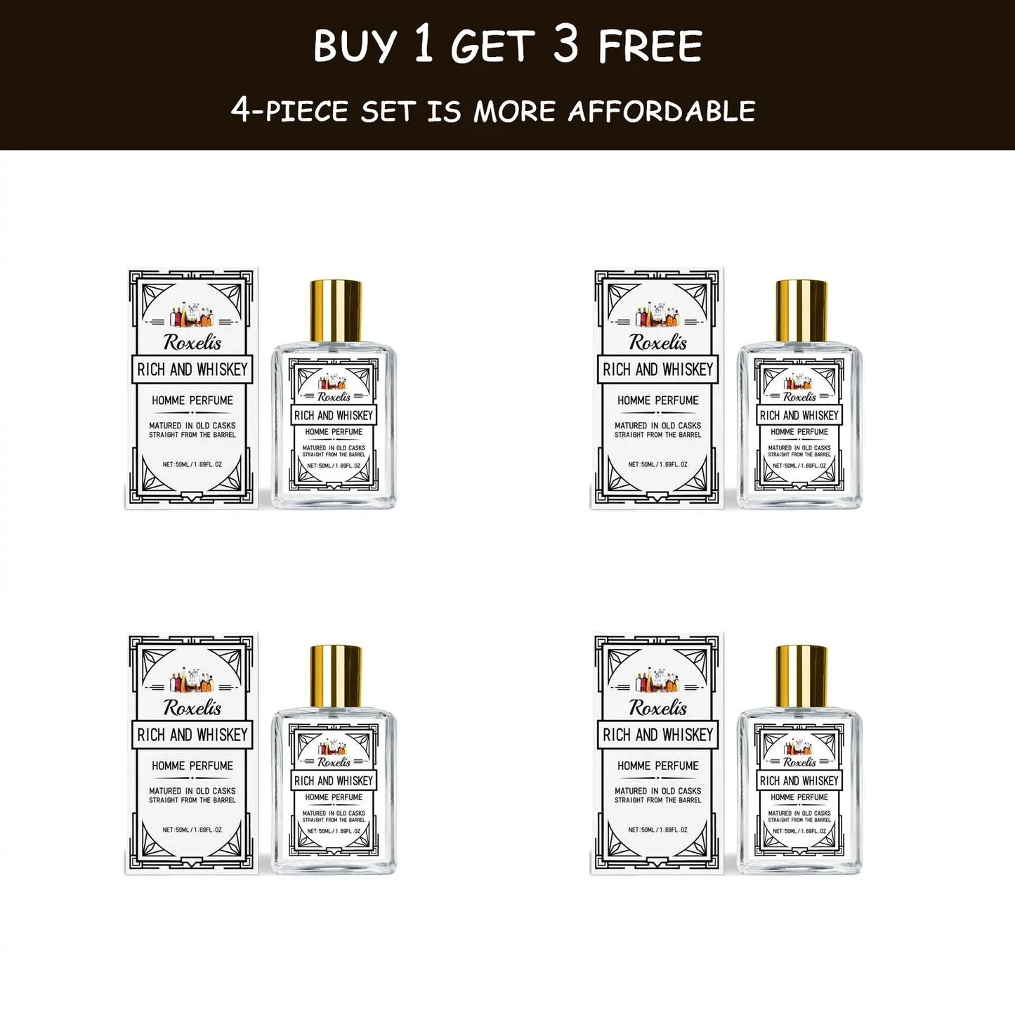 Rich Whiskey Fragrance — Long-Lasting Men's Perfume 50ml | Free UK Delivery