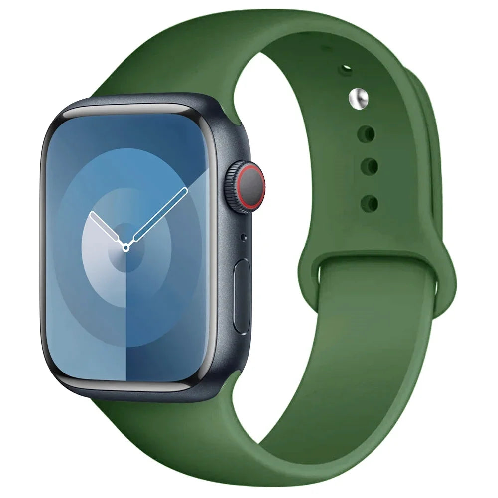Silicone Apple Watch Band — All Series Compatible 38mm to 49mm | Free UK Delivery