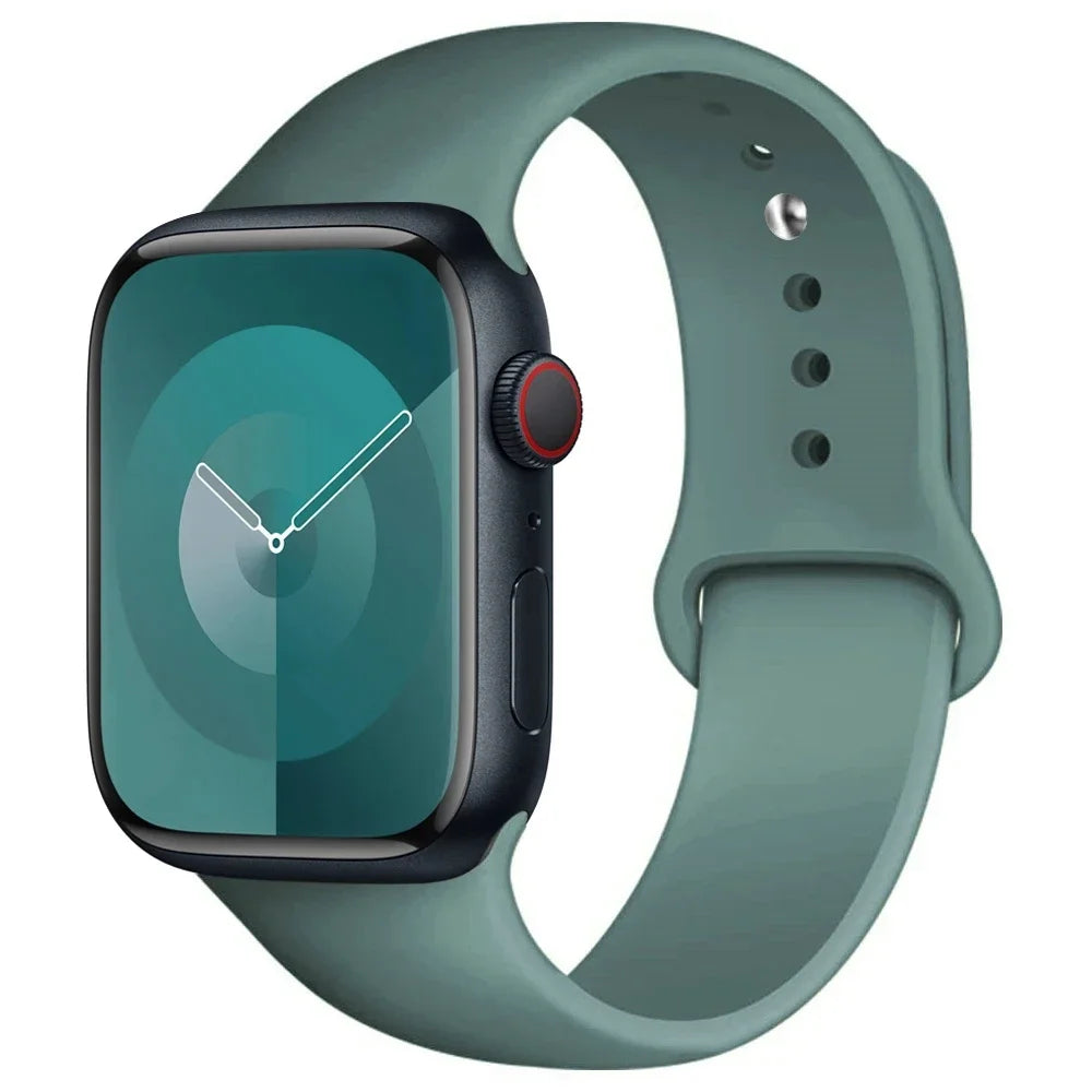 Silicone Apple Watch Band — All Series Compatible 38mm to 49mm | Free UK Delivery