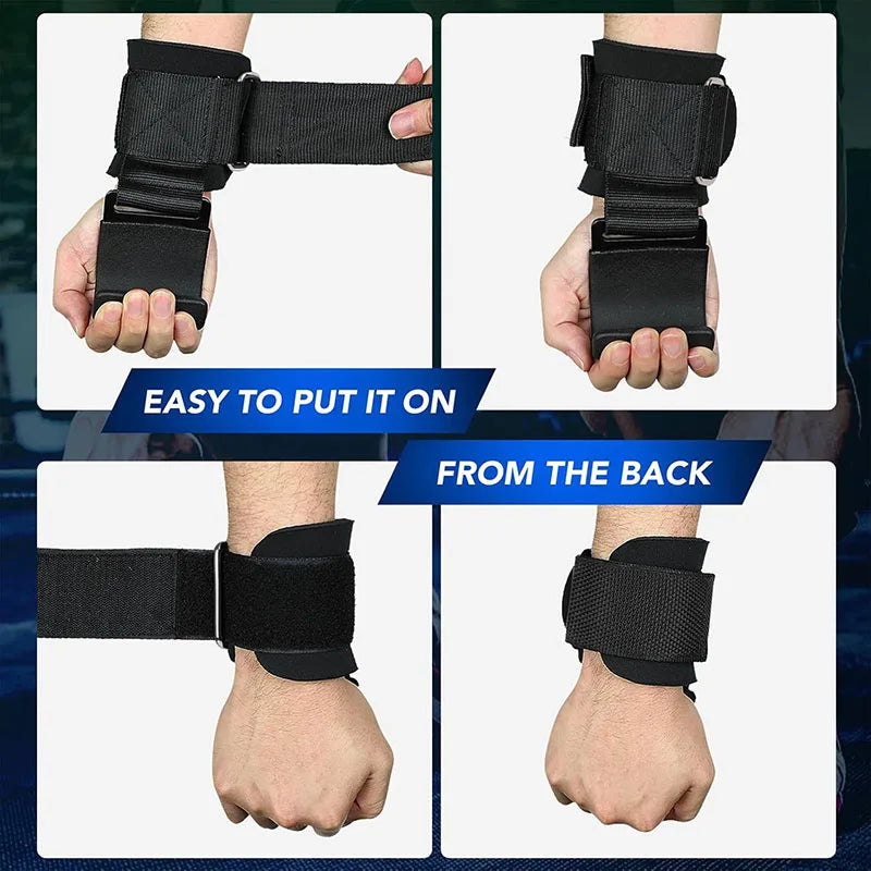 Weight Lifting Hook Grips & Wrist Wraps — Deadlift & Pull-Up Straps | Free UK Delivery