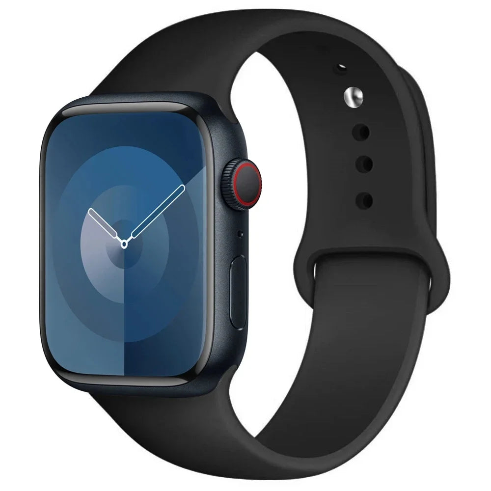 Silicone Apple Watch Band — All Series Compatible 38mm to 49mm | Free UK Delivery