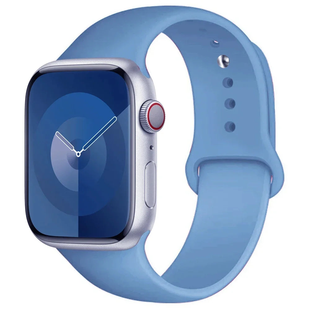 Silicone Apple Watch Band — All Series Compatible 38mm to 49mm | Free UK Delivery