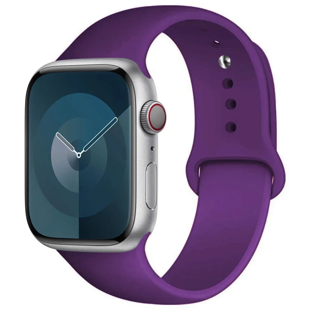 Silicone Apple Watch Band — All Series Compatible 38mm to 49mm | Free UK Delivery