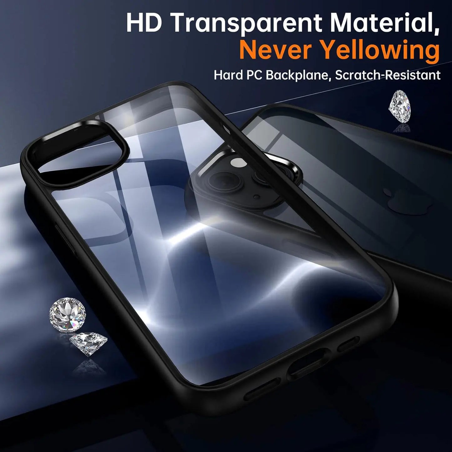 Clear Shockproof iPhone Case — Silicone Bumper, All Models | Free UK Delivery