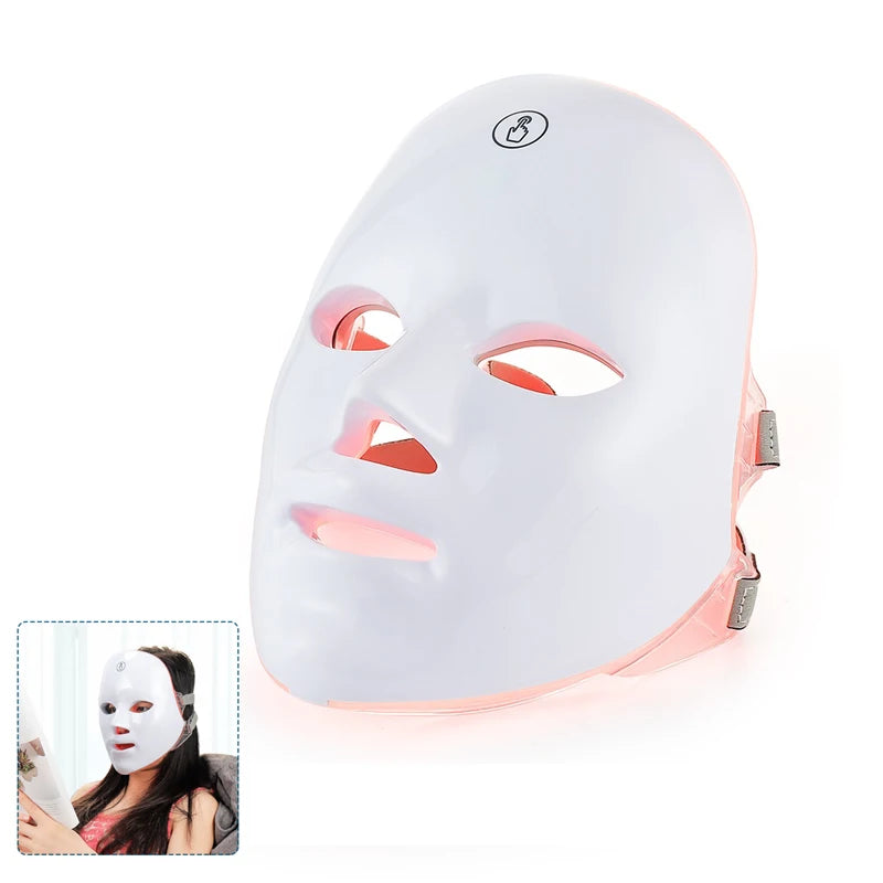 7-Colour LED Face Mask — Wireless Photon Light Therapy for Acne, Firming & Glow | Free UK Delivery
