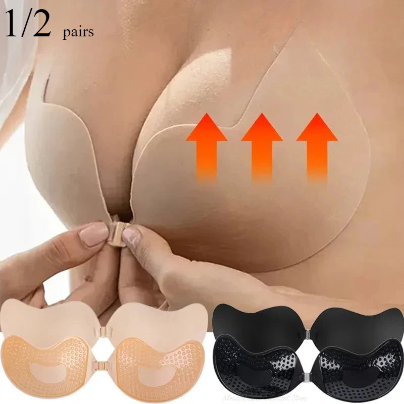 Invisible Self-Adhesive Push Up Bra — Backless Strapless Silicone Bralette | Free UK Delivery