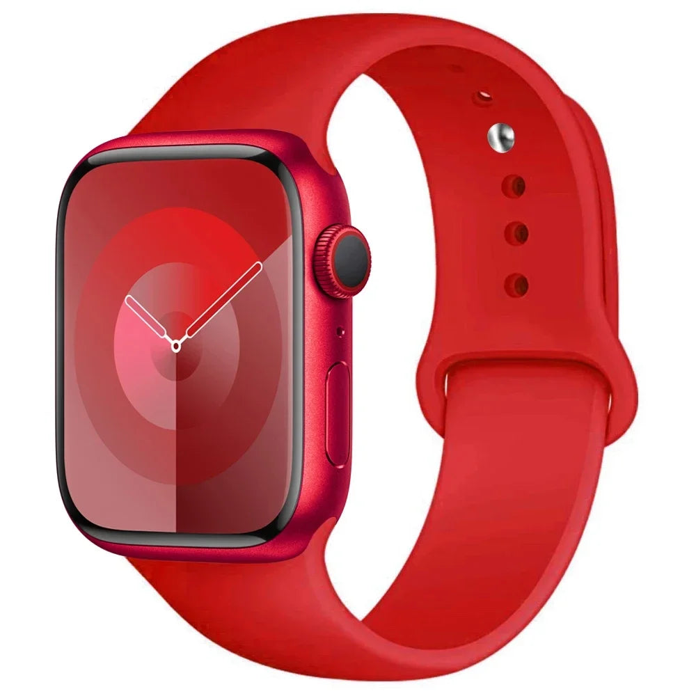 Silicone Apple Watch Band — All Series Compatible 38mm to 49mm | Free UK Delivery