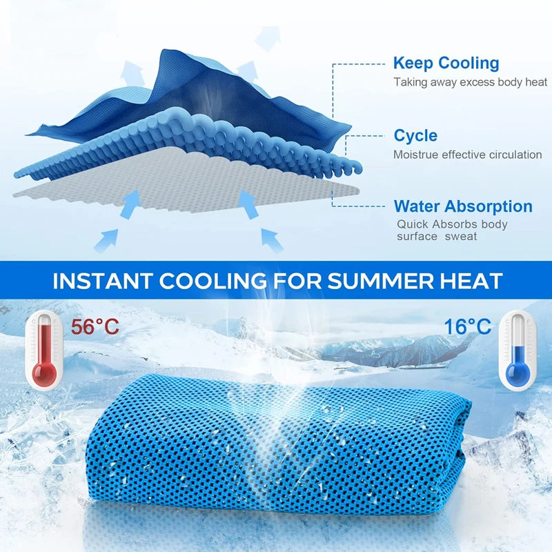 Cooling Towel with Storage Box — Instant Evaporative Sports Towel for Gym & Outdoors | Free UK Delivery
