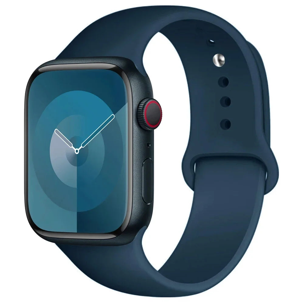 Silicone Apple Watch Band — All Series Compatible 38mm to 49mm | Free UK Delivery