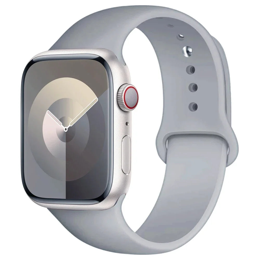 Silicone Apple Watch Band — All Series Compatible 38mm to 49mm | Free UK Delivery