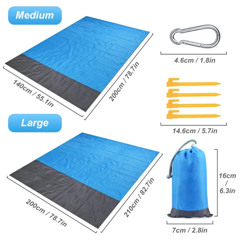 Waterproof Sand-Free Beach Mat — Extra Large Foldable Picnic & Festival Blanket | Free UK Delivery