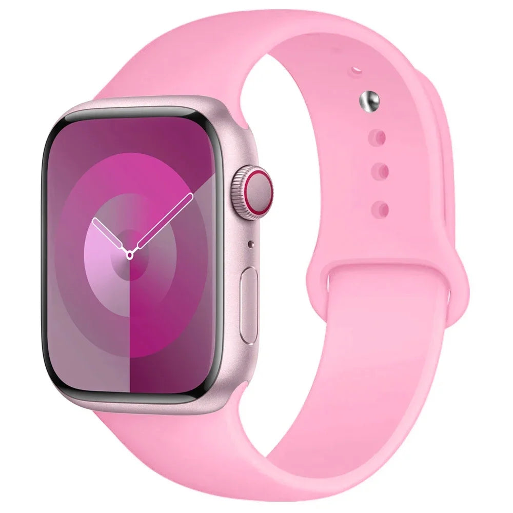 Silicone Apple Watch Band — All Series Compatible 38mm to 49mm | Free UK Delivery