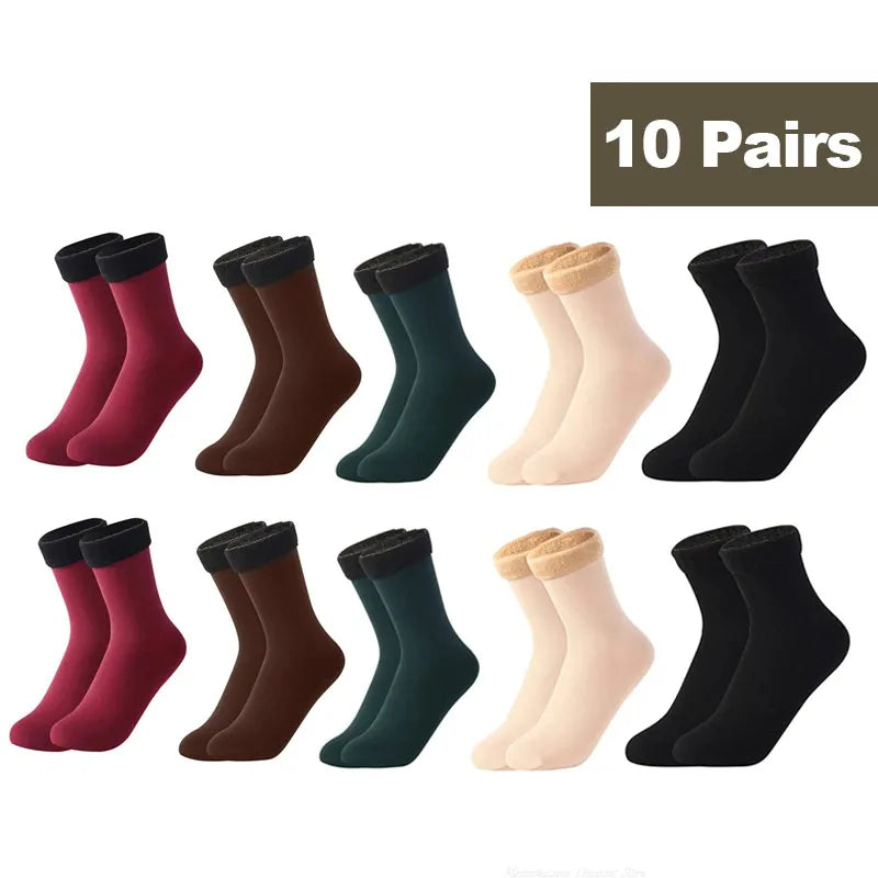 Thermal Fleece Socks for Women — Thick Cosy Winter Socks for Home, Boots & Snow