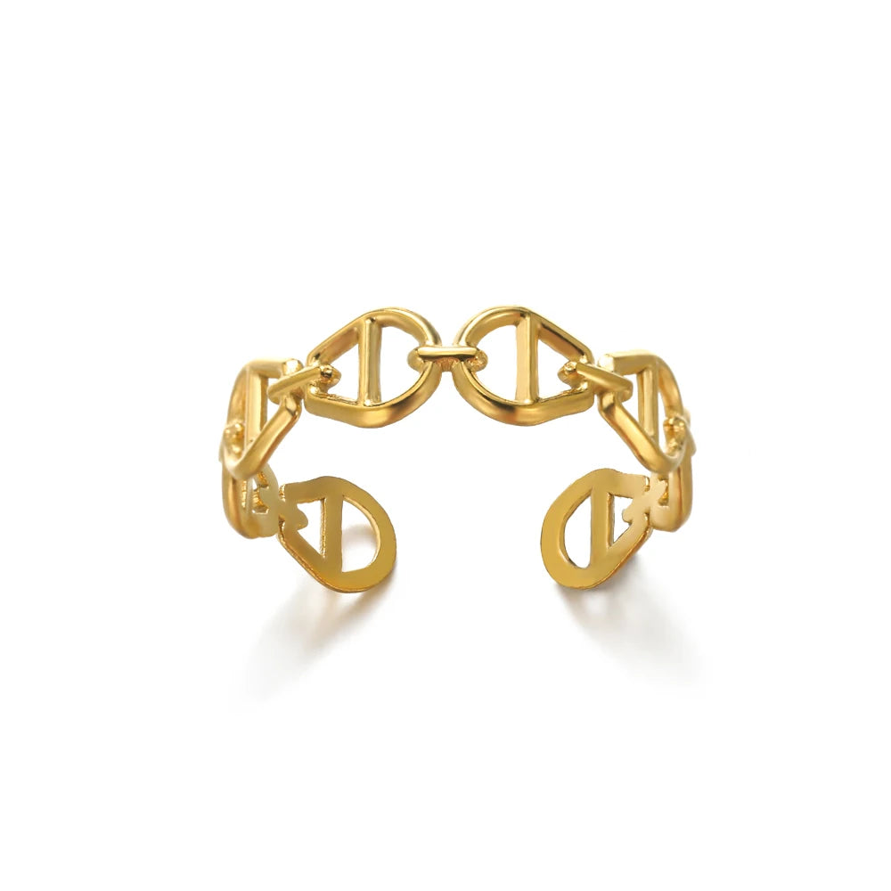 316L Stainless Steel Gold Ring — Never Fade Luxury Couples Ring | Free UK Delivery