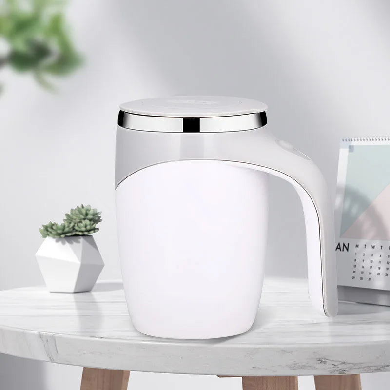Self-Stirring Coffee Mug — USB Rechargeable Electric Mixing Cup for Coffee, Tea & Protein Shakes