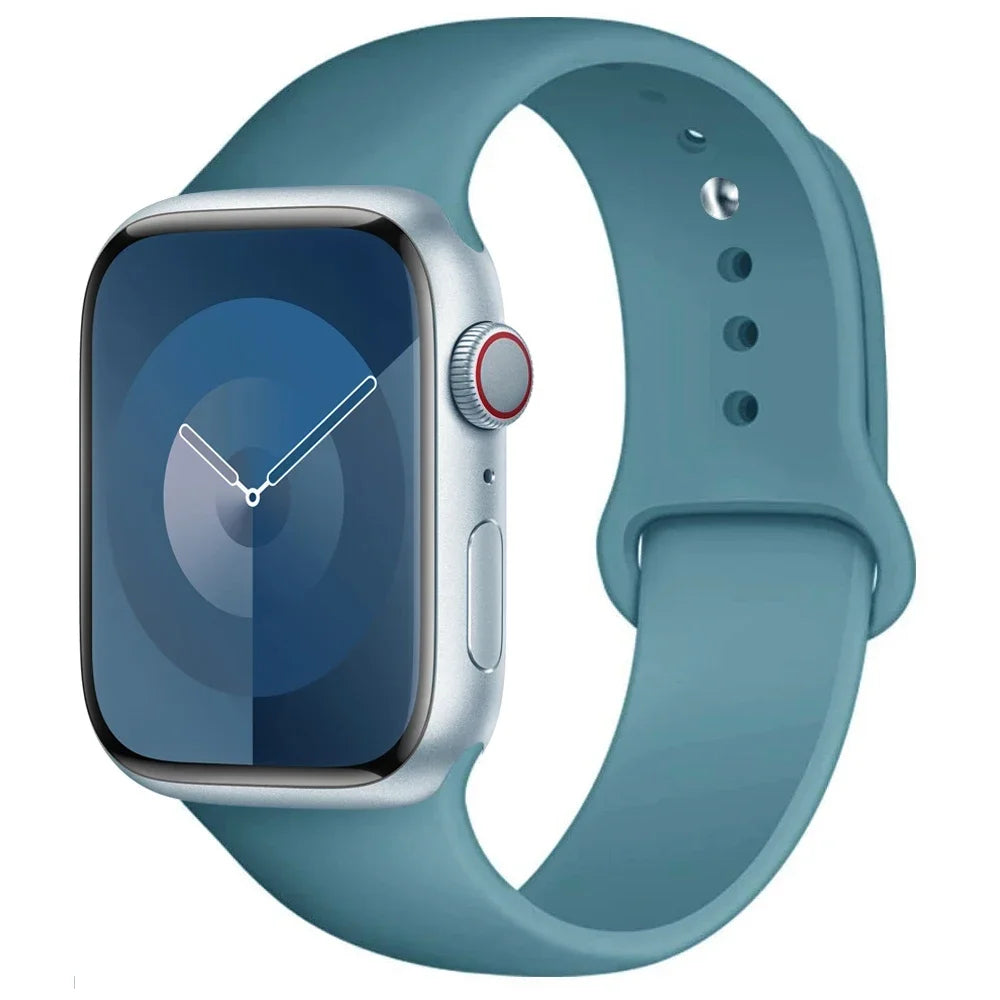 Silicone Apple Watch Band — All Series Compatible 38mm to 49mm | Free UK Delivery